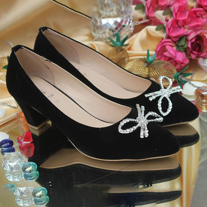 Luxurious Velvet Women's Pumps with Soft Finish---Winter Velvet Pumps