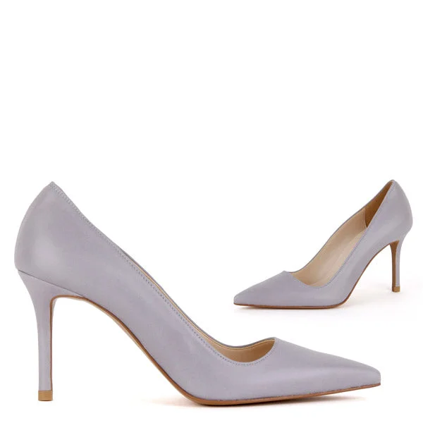 HEMERY - lavender leather---Comfortable Leather Pumps for Office and Everyday Wear