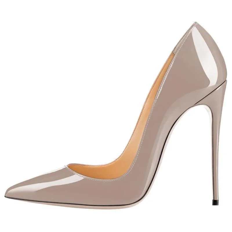 Sleek and Shiny Patent Pump Heels for a Polished Look--High Heels Woman Slip-on Patent Pumps