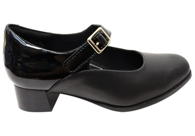 Homyped Kelsi MJ Womens Comfortable Leather Low Heel Shoes---Comfortable Leather Pumps for Office and Everyday Wear