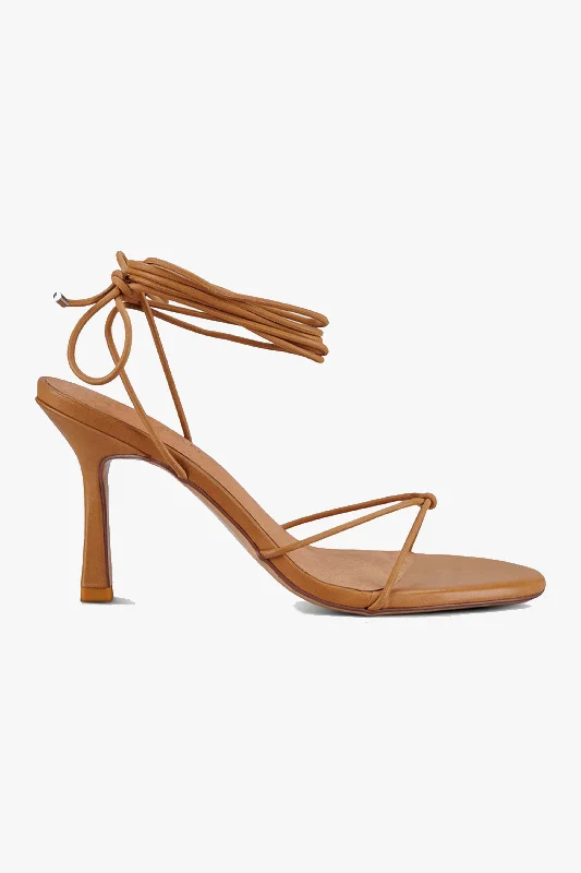 Stylish Ankle Strap Heels for Women--Honey Tan Ankle Strap Heel