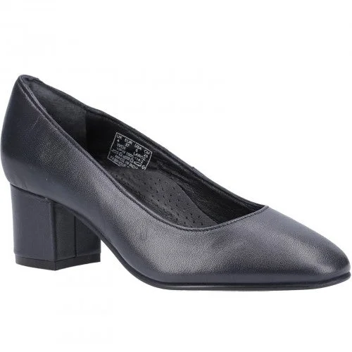 Hush Puppies Ladies/Womens Anna Leather Court Shoe---Comfortable Leather Pumps for Office and Everyday Wear