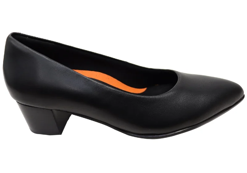 Hush Puppies The Low Point Womens Comfortable Leather Heels---Comfortable Leather Pumps for Office and Everyday Wear