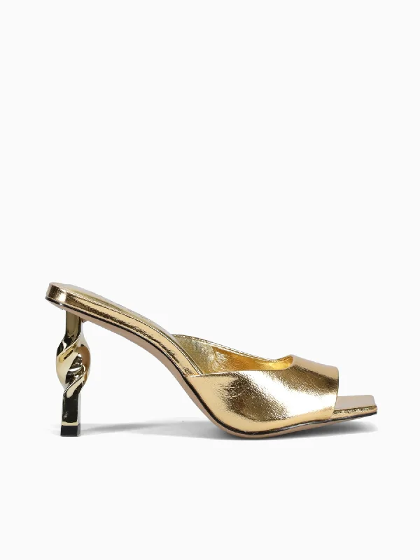 Stiletto Heel Pumps with Perfect Fit--Maite Ouro Metal Bala-Fashionable & Classic