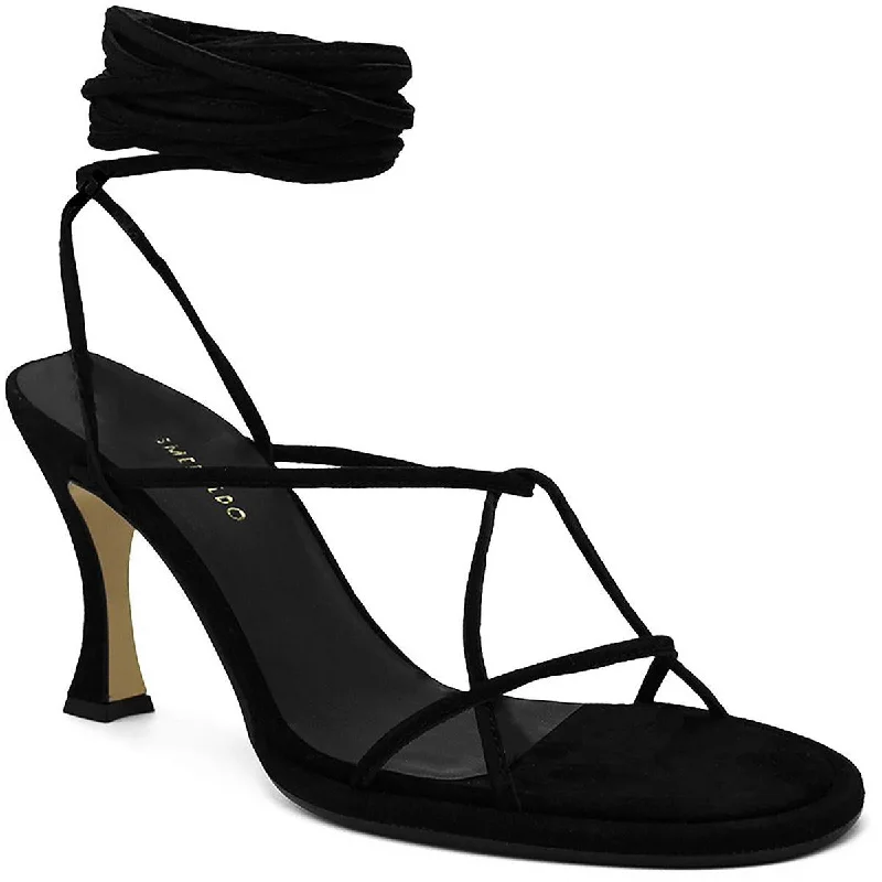 Stylish Ankle Strap Heels for Women--Ilio Smeraldo Womens Ilenia 02 Leather Strappy Ankle Strap