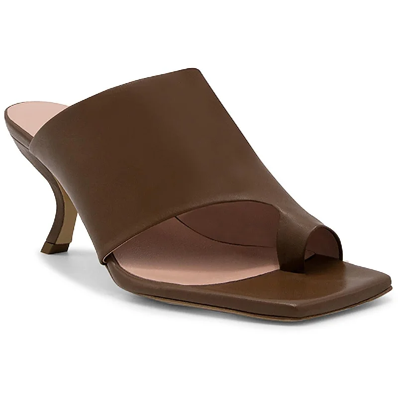 Stylish Slip-On Pumps for Quick Elegance---Ilio Smeraldo Womens Kim Leather Slip On Slide