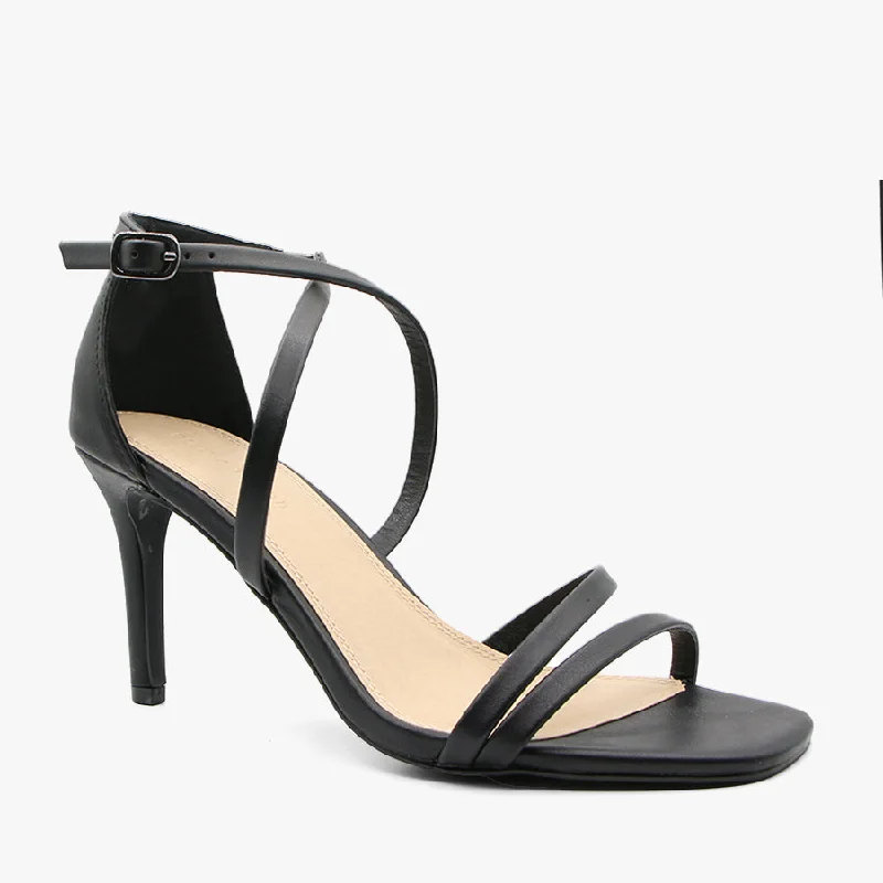 Versatile Heeled Sandals for Any Occasion---ILLIAS BLACK