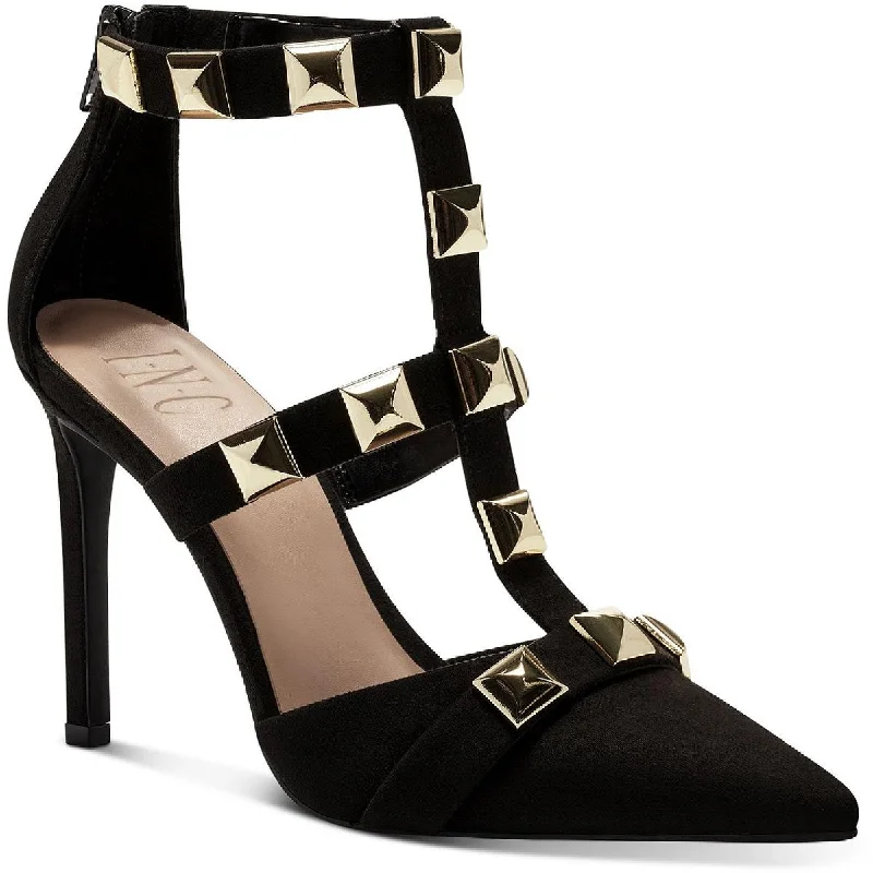 Stylish Ankle Strap Heels for Women--INC Womens Syndia Studded Ankle Strap Pumps