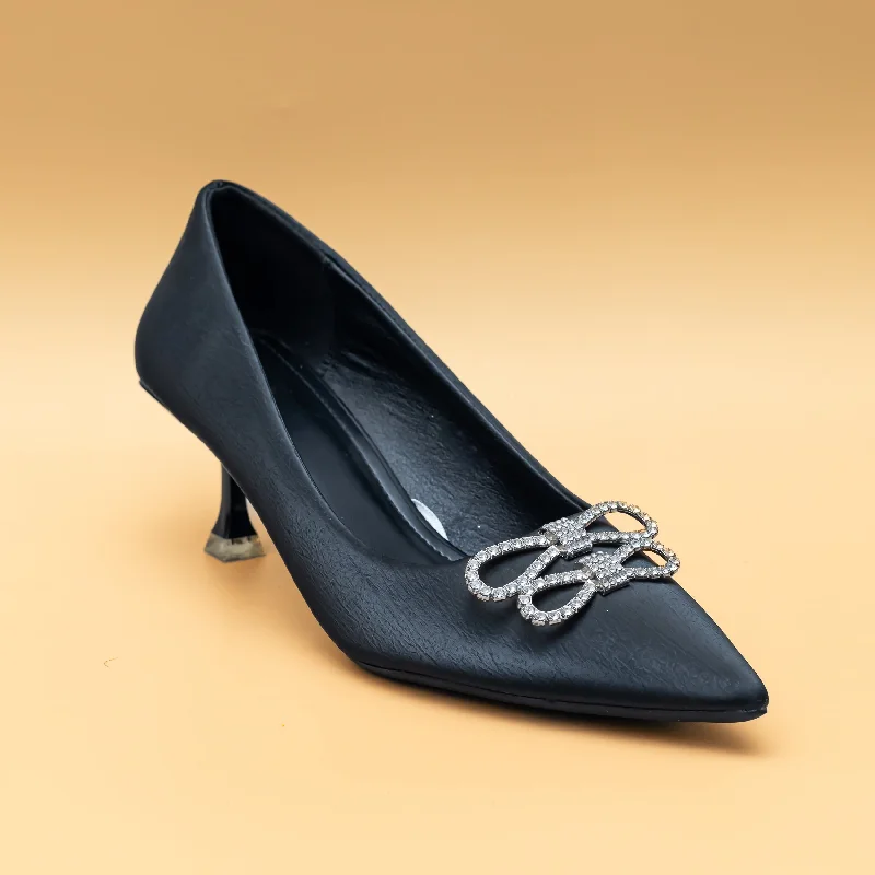 Infinity Bow Pumps - Black---Charming Bow Pumps for a Cute and Stylish Look