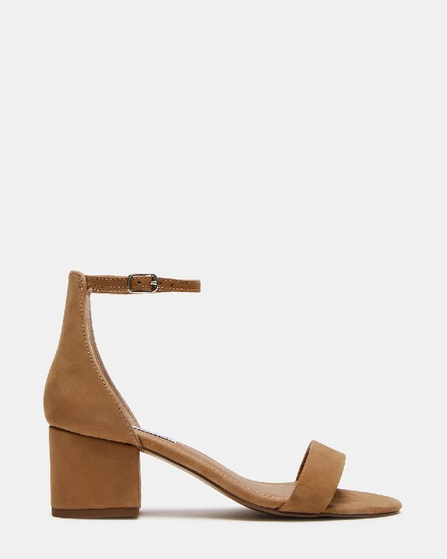 Versatile Heeled Sandals for Any Occasion---IRENEEW TAN NUBUCK