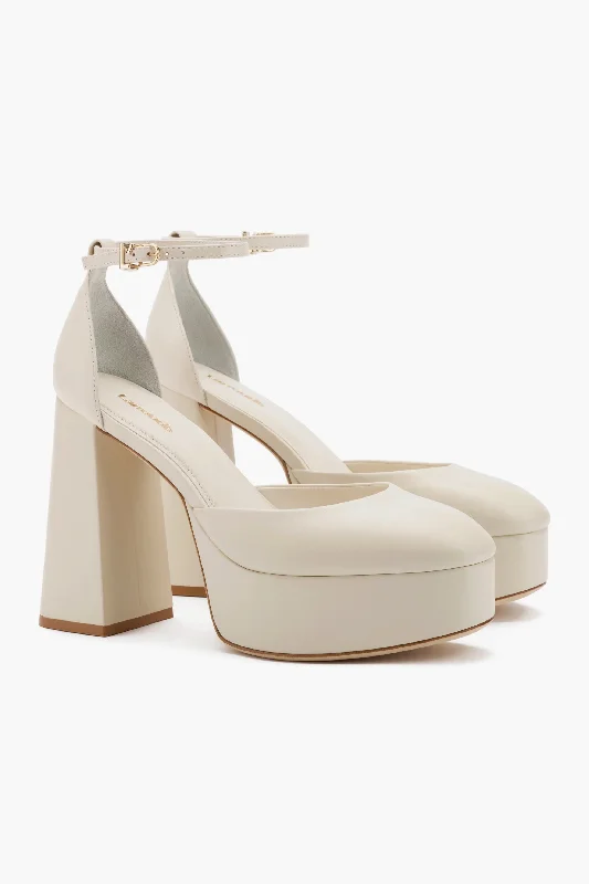 Ivory Leather Ari Pumps---Comfortable Leather Pumps for Office and Everyday Wear