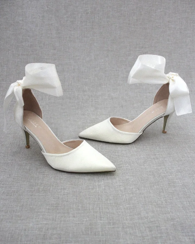 Versatile Heeled Sandals for Any Occasion---Wedding Heels With Ankle Ribbon