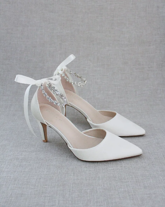 Affordable Rhinestone Pumps for a Dazzling Look---Wedding Pumps with Amaryllis Crystal Strap