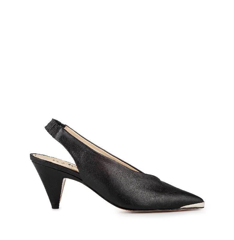 Shane Black Pumps---Fashionable Kitten Heels for Date Night