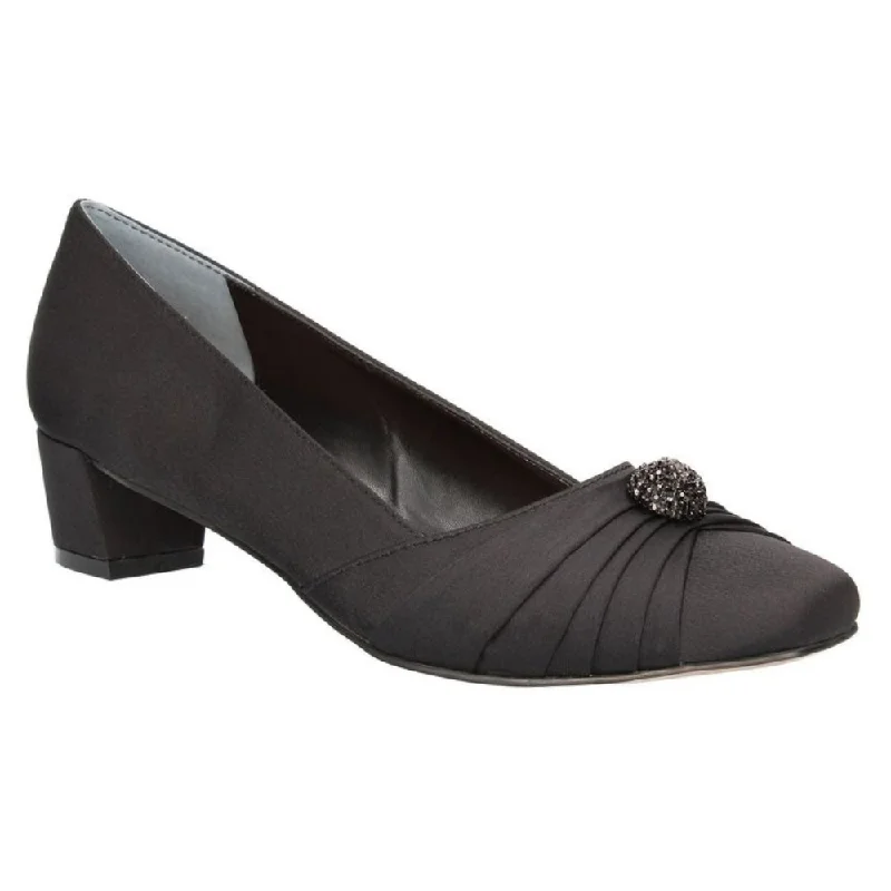 J. Renee Lariel Black Satin Dress Pump (Women's)Affordable Satin Heels with a Luxe Touch