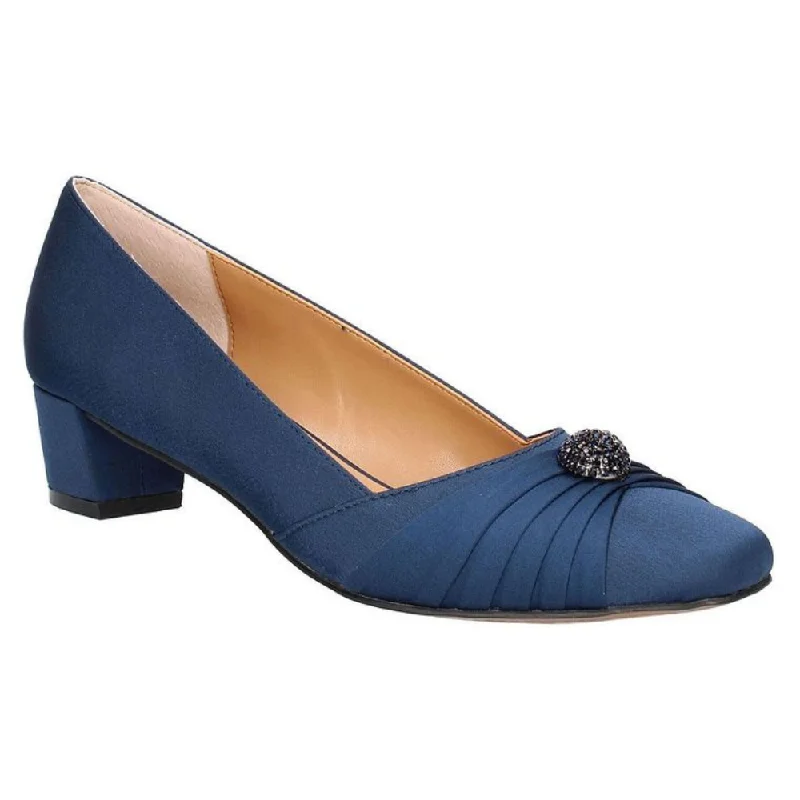 J. Renee Lariel Navy Satin Dress Pump (Women's)Affordable Satin Heels with a Luxe Touch