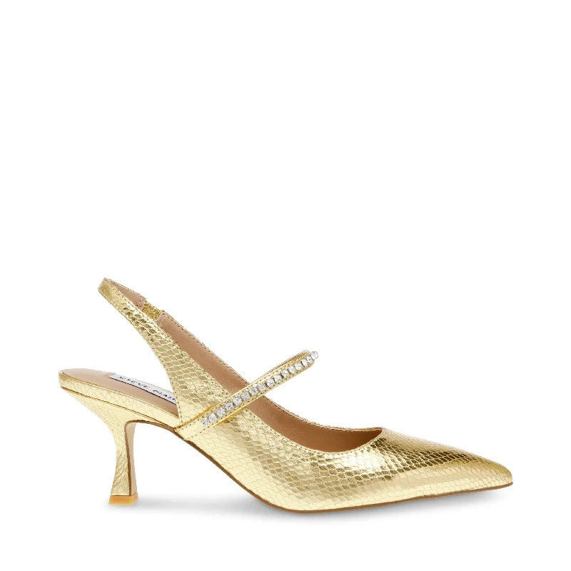 JAMMING GOLD---Fashionable Kitten Heels for Date Night