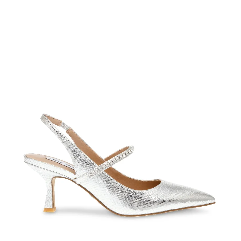 JAMMING SILVER---Fashionable Kitten Heels for Date Night