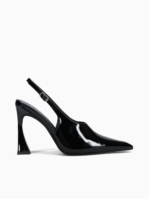 Stiletto Heel Pumps with Perfect Fit--Creativity Black Patent-Fashionable & Classic