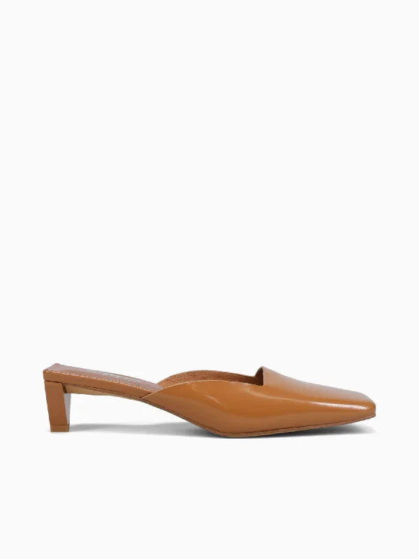 Isosceles Tan Box Leather---Comfortable Leather Pumps for Office and Everyday Wear