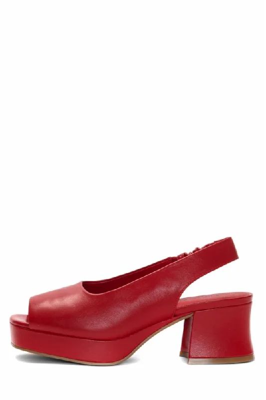 Jeffrey Campbell  Women's Extendo Red M---Fashionable Kitten Heels for Date Night