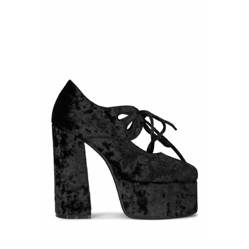 Jeffrey Campbell  Women's Yara Black M---Fashionable Kitten Heels for Date Night