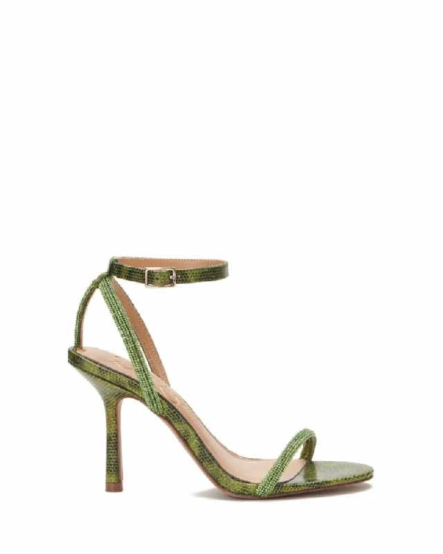 Jessica Simpson Women's Baharia Green/Sassy Leo Mesh M---Fashionable Kitten Heels for Date Night