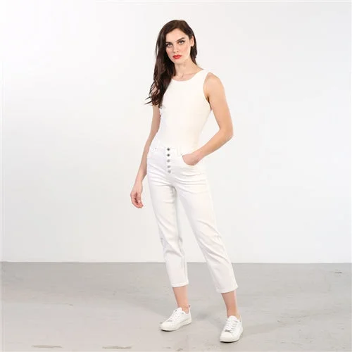 Jolie Mom Jeans | Short Leg (Soft White)