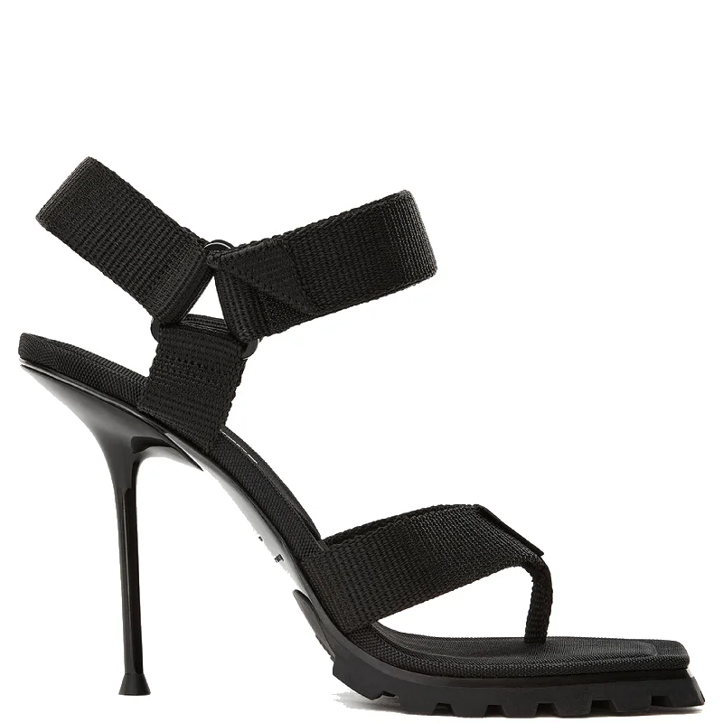 Versatile Dress Heels for Formal and Casual Wear---Julie Sport Thong, Black