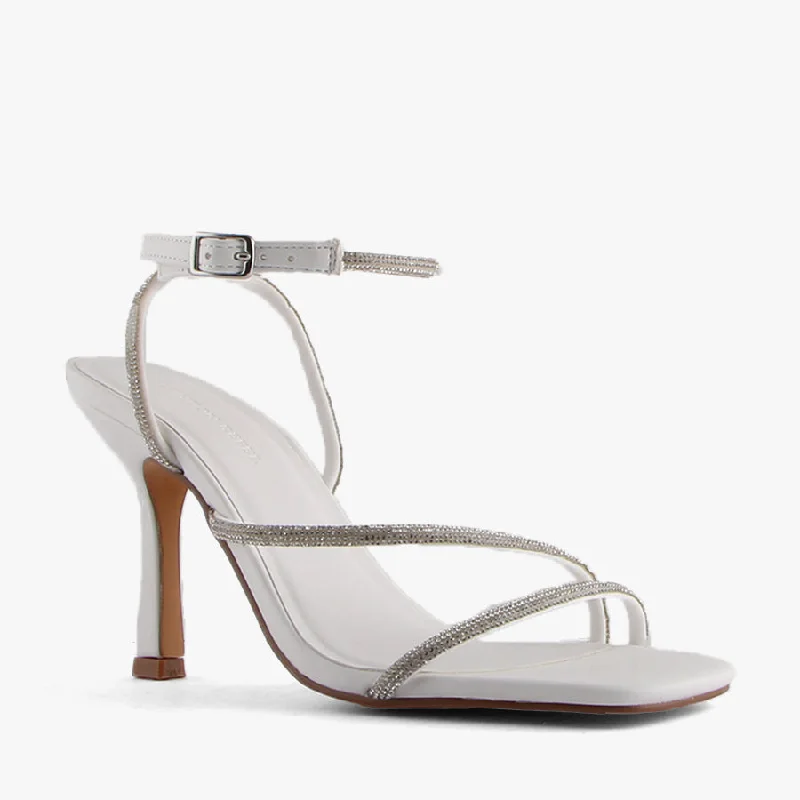 KACEY WHITE/SATINAffordable Satin Heels with a Luxe Touch