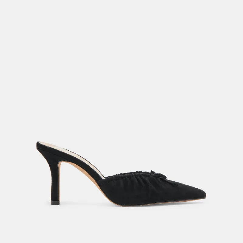 Affordable Suede Ankle Pumps for All-Day Wear--KAIRI HEELS ONYX SUEDE