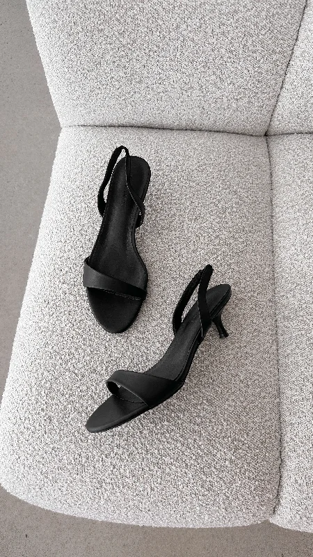 Stiletto Heel Pumps with Perfect Fit--Kamori Heel - Black-Fashionable & Classic