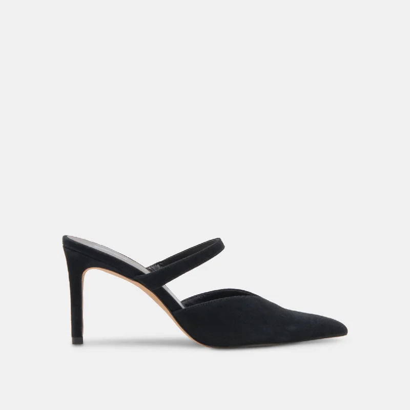 Affordable Suede Ankle Pumps for All-Day Wear--KANIKA WIDE HEELS ONYX SUEDE