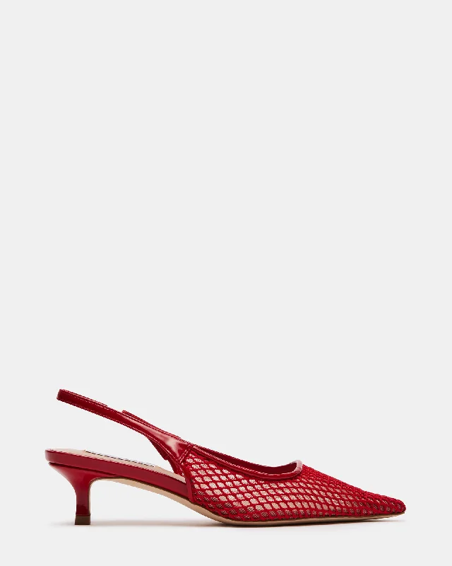 Versatile Heeled Sandals for Any Occasion---KARI MESH RED