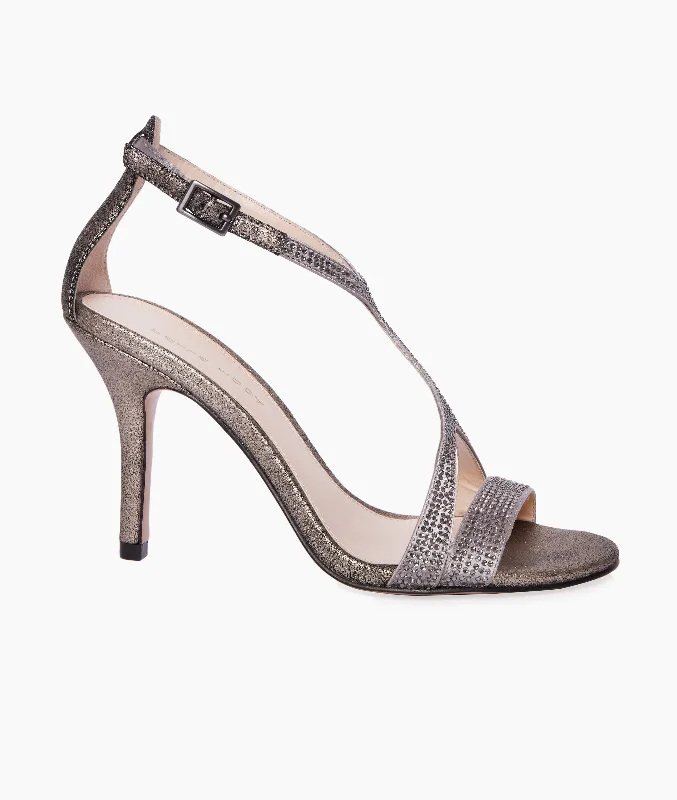 Karisa High Heel - Pewter---Fashionable Kitten Heels for Date Night