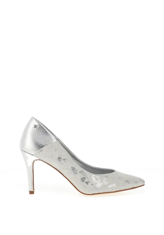 Stiletto Heel Pumps with Perfect Fit--Kate Appleby Colne Pointed Toe Court Shoes, Chrome Marble-Fashionable & Classic