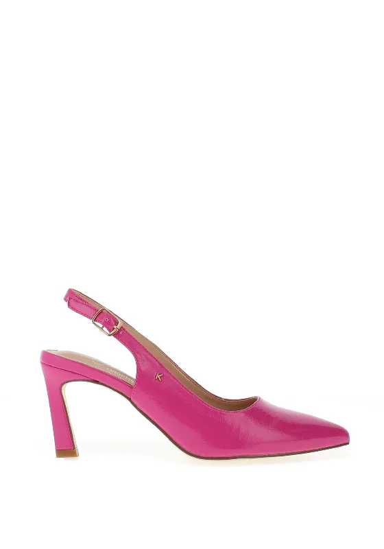 Sleek and Shiny Patent Pump Heels for a Polished Look--Kate Appleby Inverness Patent Sling Back Heeled Shoe, Bubble-gum