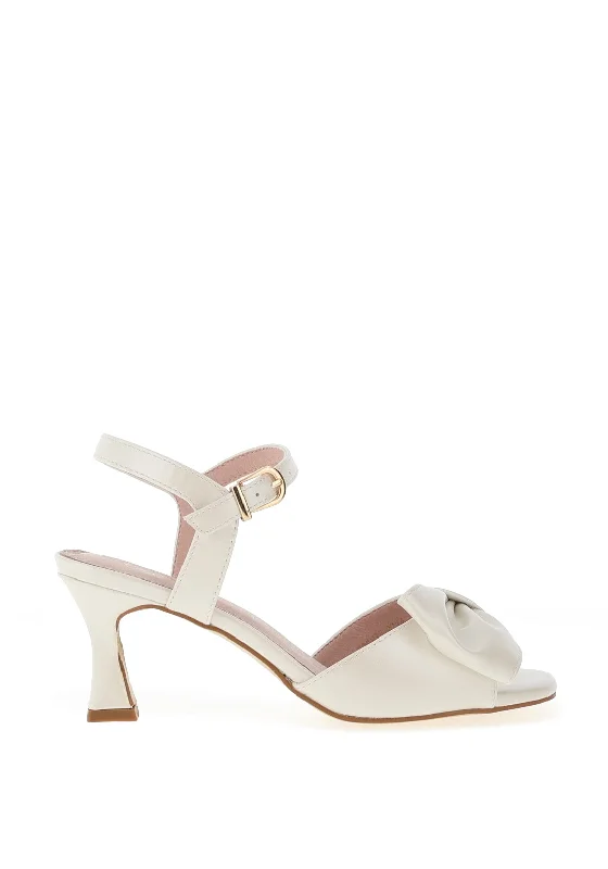 Kate Appleby Dornie Bow Heeled Shoe, Soft Snow---Charming Bow Pumps for a Cute and Stylish Look