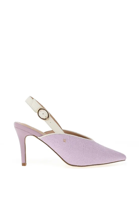 Versatile Heeled Sandals for Any Occasion---Kate Appleby Moonwise Lattice Print Heeled Shoe, Lilac Haze