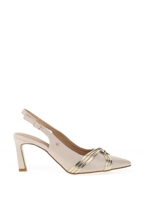 Stiletto Heel Pumps with Perfect Fit--Kate Appleby Newent Pointed Toe Knot Heeled Shoes, Almond-Fashionable & Classic