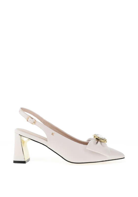 Kate Appleby Perthshire Bow Bloch Heel Shoes, Snow---Charming Bow Pumps for a Cute and Stylish Look