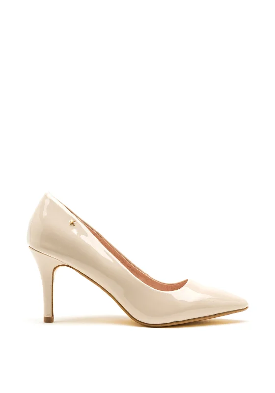 Sleek and Shiny Patent Pump Heels for a Polished Look--Kate Appleby Portree Patent Court Shoes, Malt