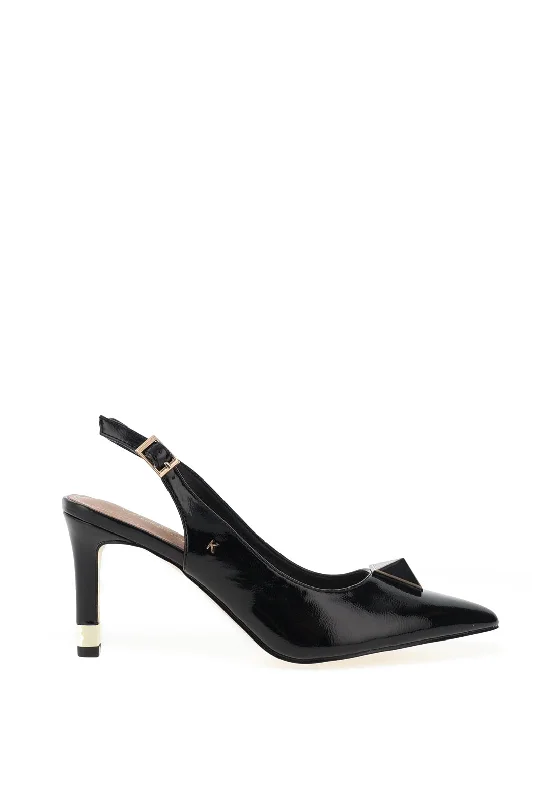 Sleek and Shiny Patent Pump Heels for a Polished Look--Kate Appleby Ripley Stolford Patent Stud Heeled Shoes, Black