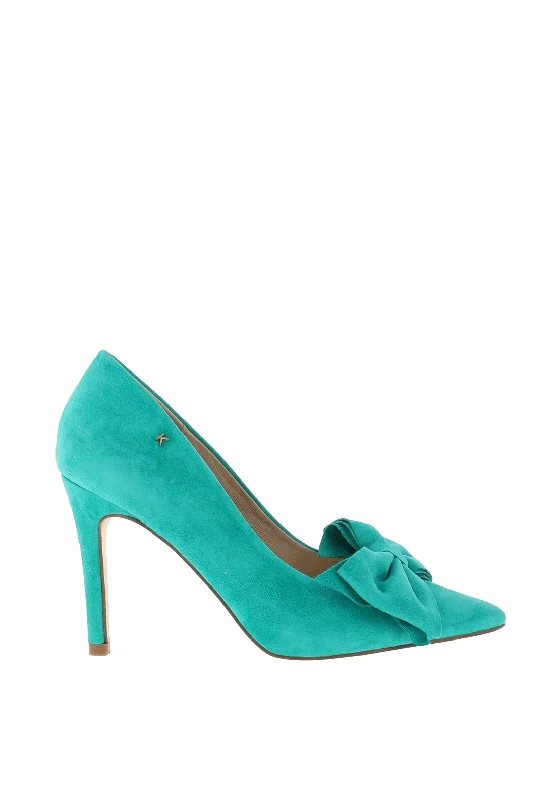 Kate Appleby Silsden Bow Pump Heeled Shoes, Emerald---Charming Bow Pumps for a Cute and Stylish Look