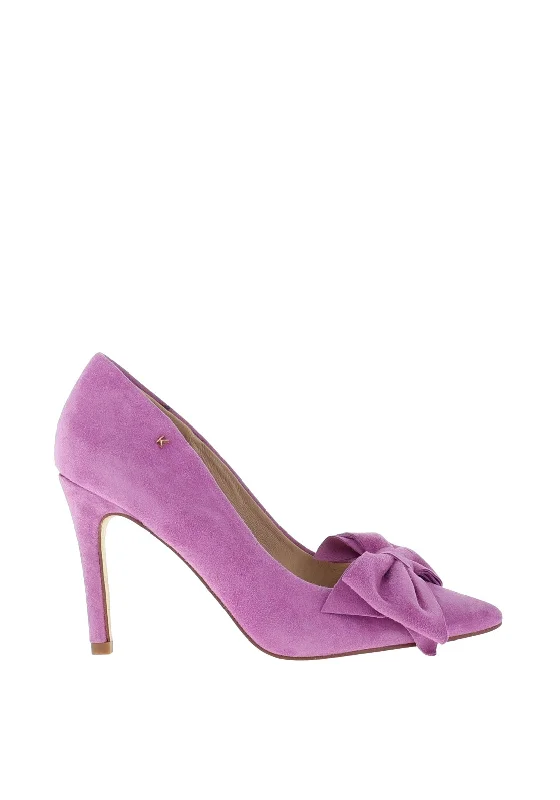 Kate Appleby Silsden Bow Pump Heeled Shoes, Lilac---Charming Bow Pumps for a Cute and Stylish Look