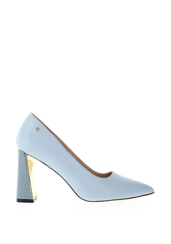 Versatile Heeled Sandals for Any Occasion---Kate Appleby Southall Croc Print Heeled Shoe, Baby Blue