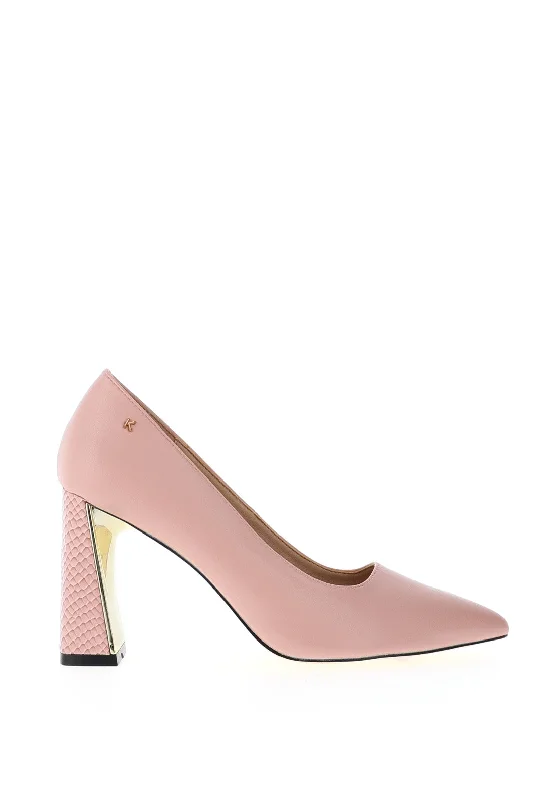 Versatile Heeled Sandals for Any Occasion---Kate Appleby Southall Croc Print Heeled Shoe, Blush