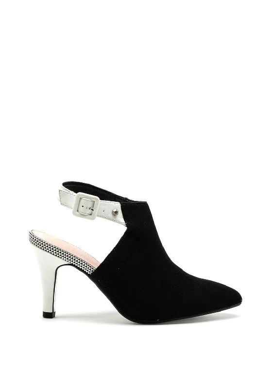 Trendy Chunky Heel Pumps for Casual Wear--Kate Appleby Wealdon Open Back High Heel Shoes, Black