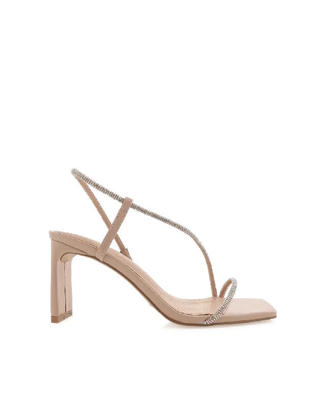 KAYE - NUDE---Fashionable Kitten Heels for Date Night