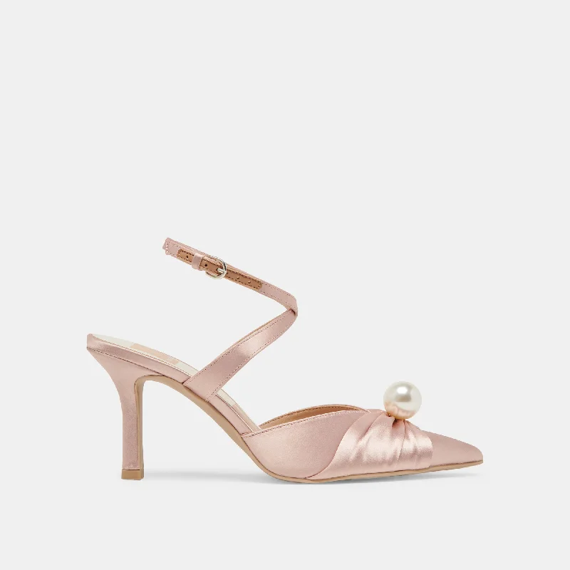 KAYSEY HEELS LT BLUSH SATINAffordable Satin Heels with a Luxe Touch